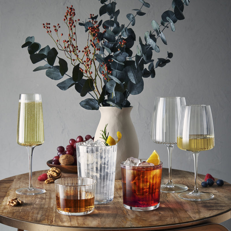 Exclusiva 17 oz. Ensemble de 4 verres à cocktail Gin Fizz, 7.25