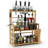 Freestanding Bamboo Spice Rack with Adjustable Racks