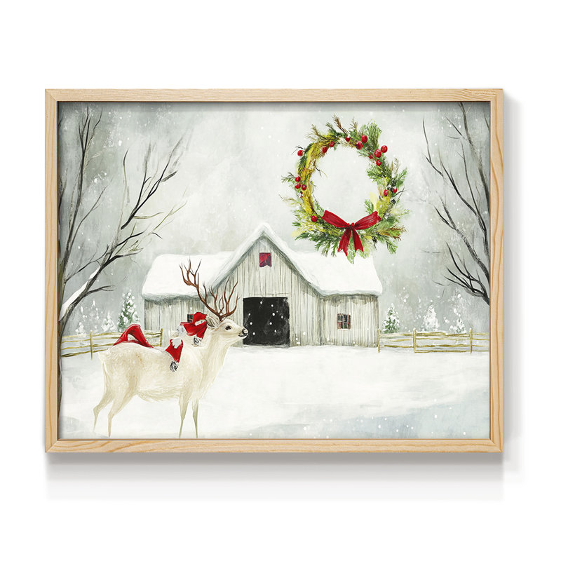 Chirstmas Art-CDLII - Reproduction encadrée - Restickable, H 8 po x l 10 po, Naturel