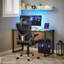High Back Mesh Office Desk Chair with Lumbar Support & Headrest, 360° Swivel Wheels, Flip-up Armrest, Height Adjustable-1225135828