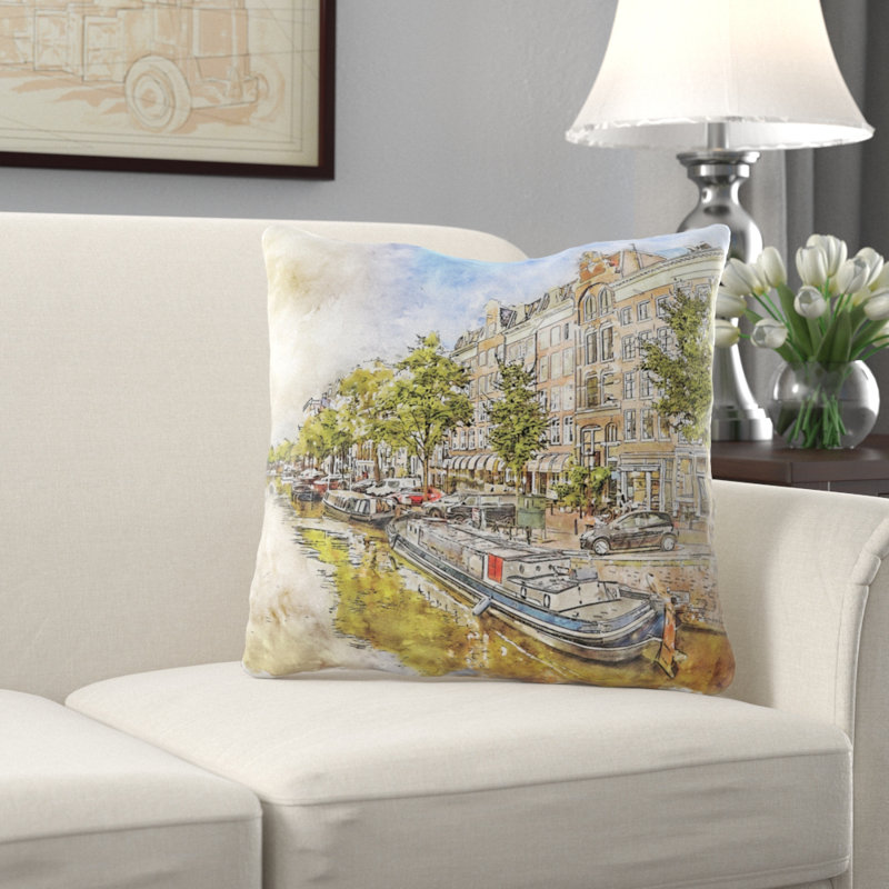 Coussin décoratif Amoroso, Microsuède, Intérieur