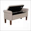 Banc de rangement rembourré