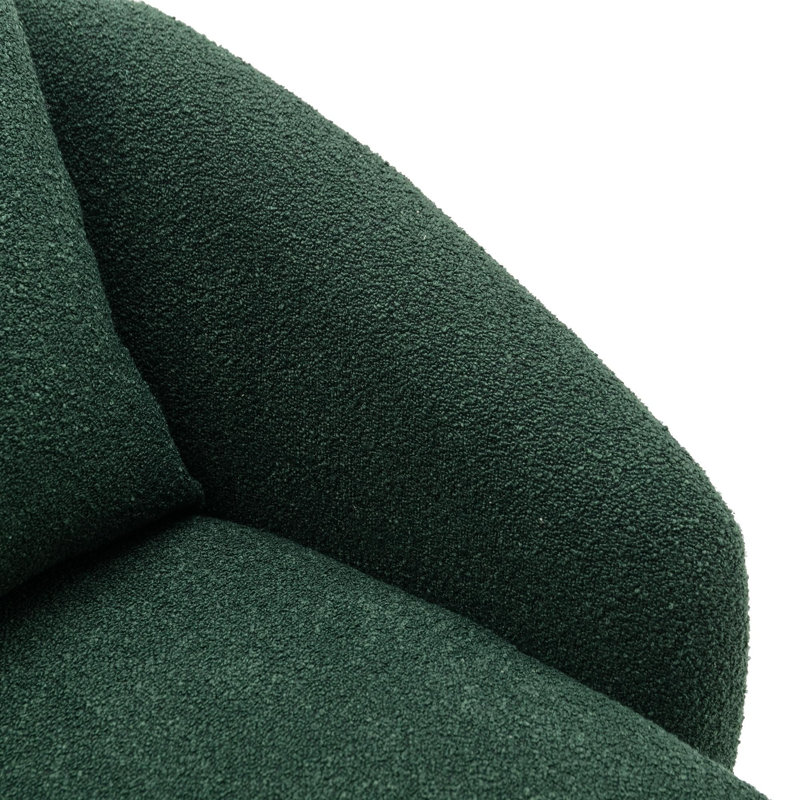 27" Wide Upholstered Accent Chair, Emerald 100% Polyester