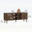 Console en bois avec 2 portes à rainures verticales