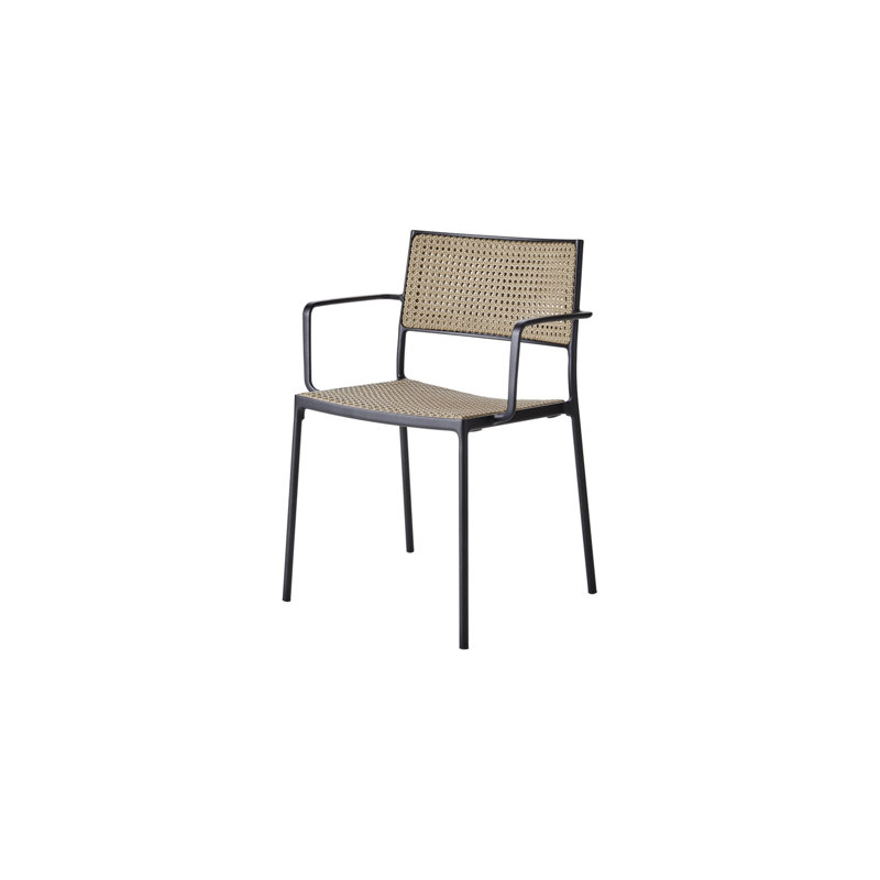 Less Metal Patio Dining Armchair, Natural