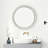 Round Wood Beaded Wall Mirror