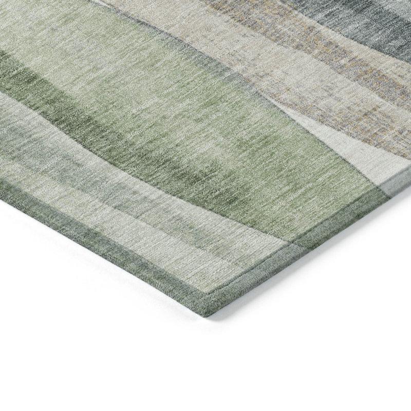 Tapis intérieur / extérieur lavable à la machine Xhevrie, Rectangle 1 pi 8 po x 2 pi 6 po