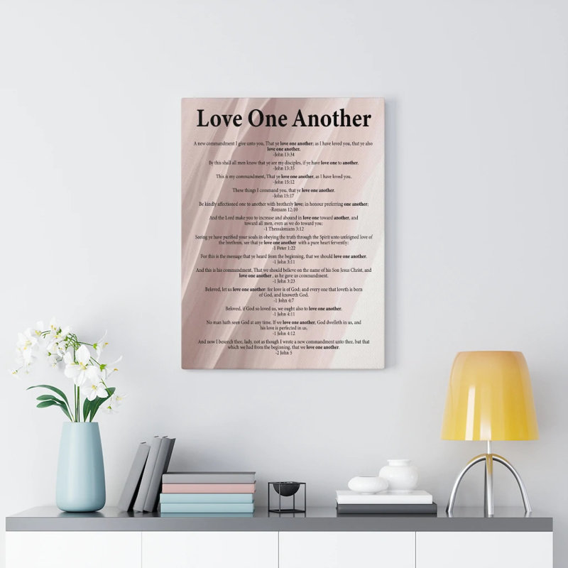 Love One Another - Wrapped Canvas Print, 61cm H x 46cm W
