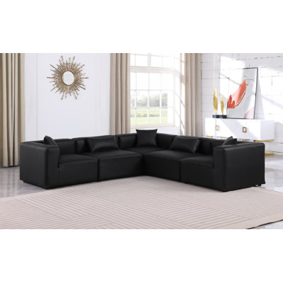 Canapé modulaire en similicuir 5 pièces Houswerth