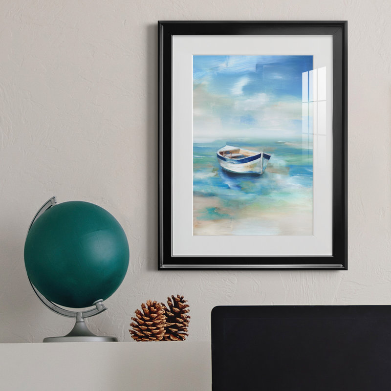 " Solitude Shore " Painting Print, Black, 24.5" H x 18.5" W x 1" D