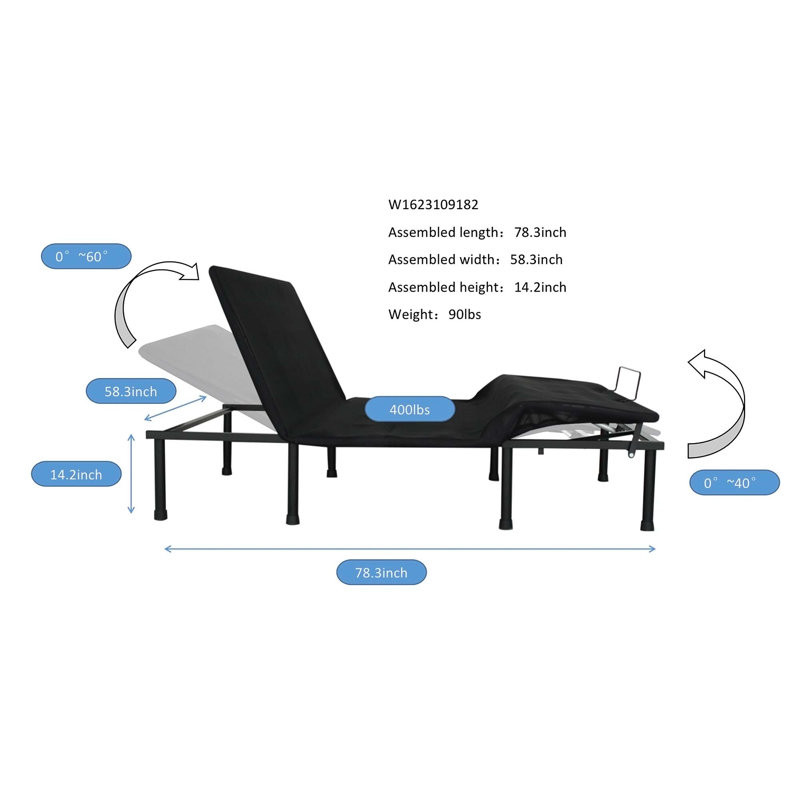 Versatile Motorized Adjustable Bed Base for Optimal Comfort and Convenience