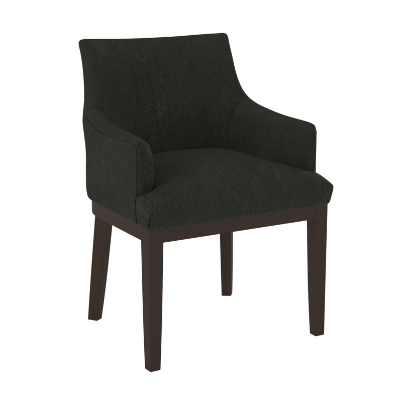 Upholstered Arm Chair, Salvador Asphalt, White