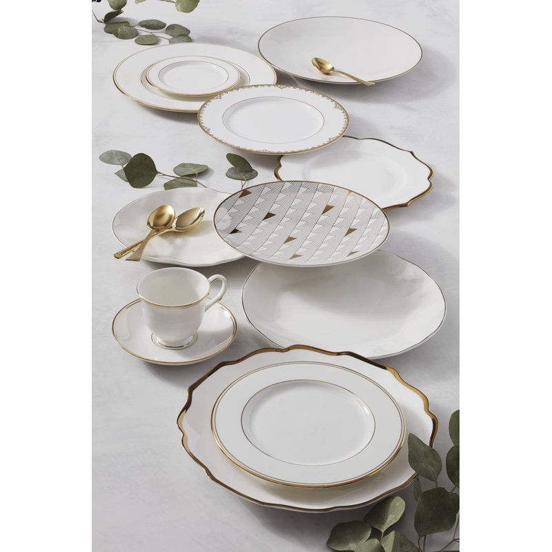 Lenox Federal Platinum 12-Piece Dinnerware Set, Gold