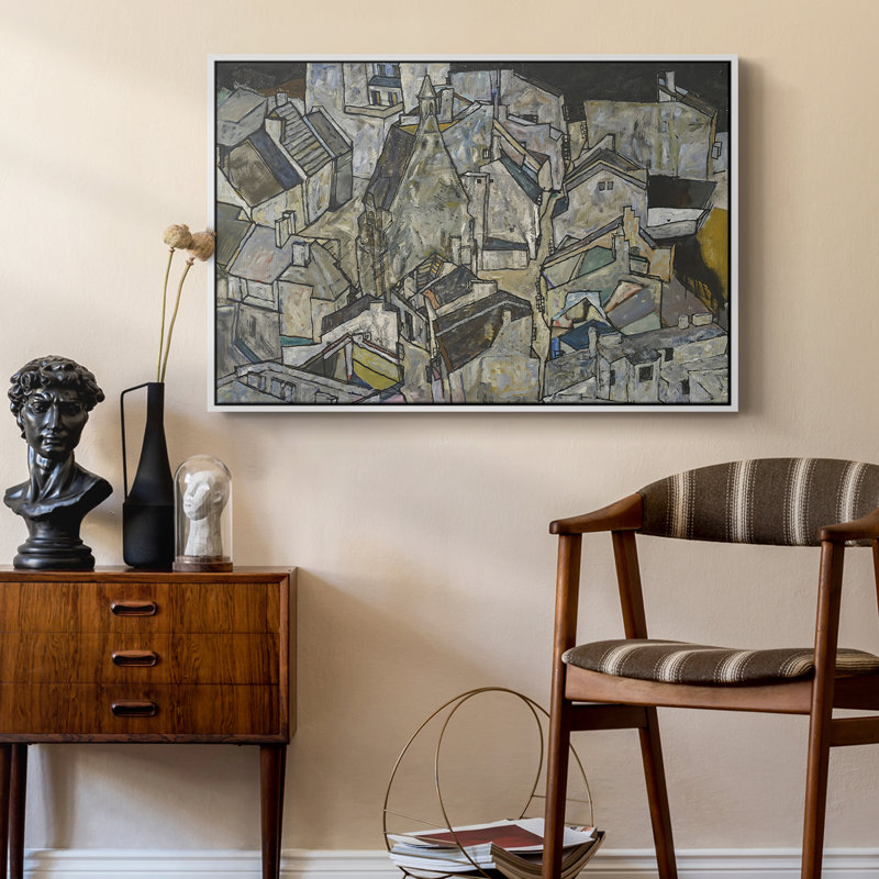 «Mödling II» par Egon Schiele, 24 po x 36 po, Blanc