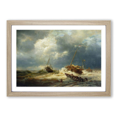 Seascape by Andreas Achenbach - Framed Print