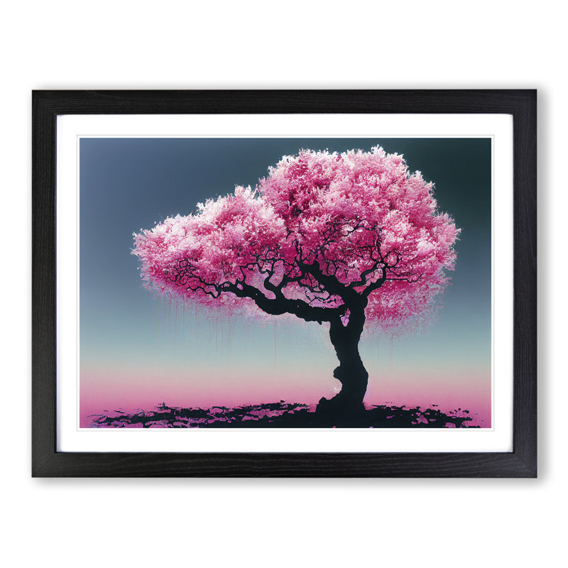 Stimulating Plum Blossom Tree - Framed Print, Black, 25cm H x 34cm W x 2cm D