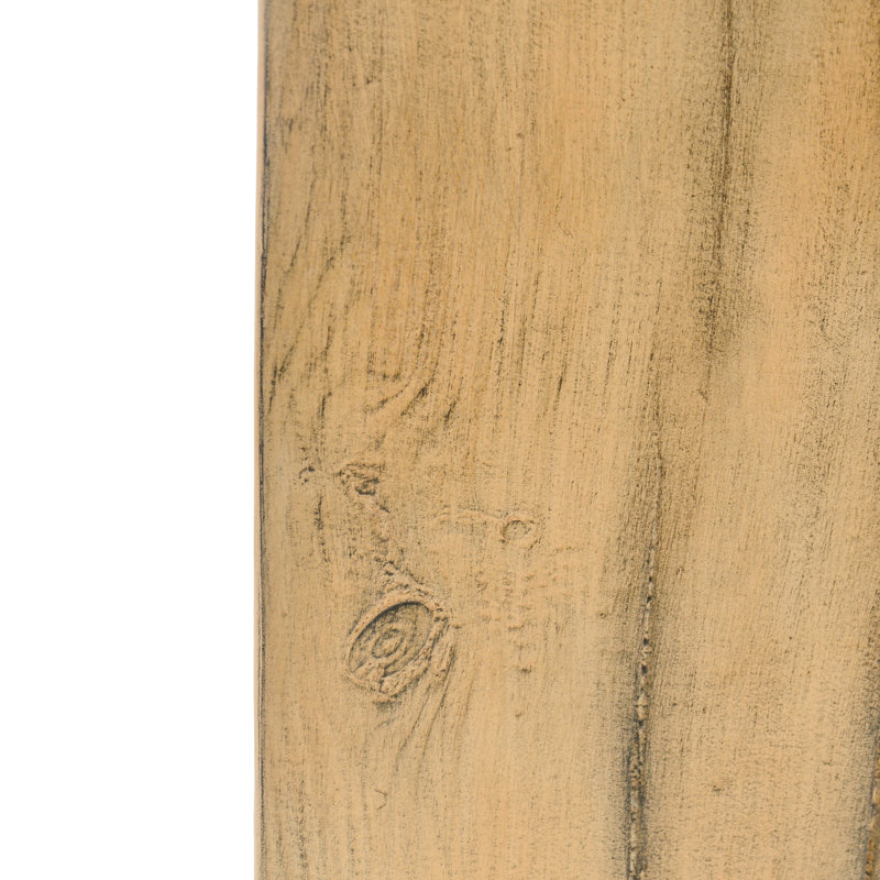 End Table With Wood-like Appearance Design Feature, 33.31" High, Natural Color Option, Indoor Outdoor Function, Mixable For Layered Decorations Wood-look In Structure, Tall, Design, Decor,