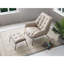Ensemble de fauteuil et repose-pieds 2 pièces Quiza, cuir fleur-107417379