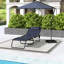 Chaise longue pour bronzer - dossier réglable 4, filet respirant bleu foncé pour siège de piscine pliable, détente en plein air
