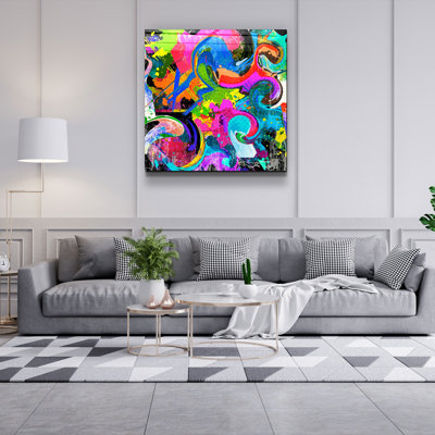 Superbe peinture décorative en verre trempé de 19,7 po x 19,7 po | 100% verre trempé, épaisseur: 0,16 pouce | Impression UV pour des couleurs éclatantes | Parfait pour la décoration intérieure, le salon ou le bureau