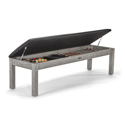Brunswick Centennial Storage Bench - Solid Hardwood with Padded Seat & Hidden Storage, Rustic Gray Finish