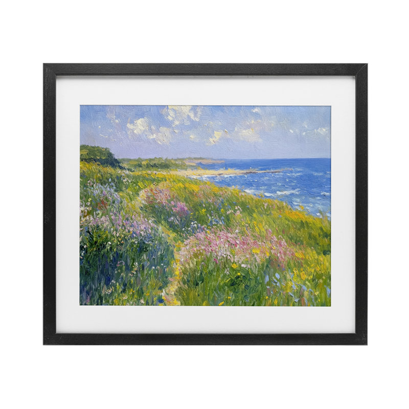 Impression sous-marine impressionniste «Smudged Coast», conception de Petal Prints Design, H 13 po x l 16 po