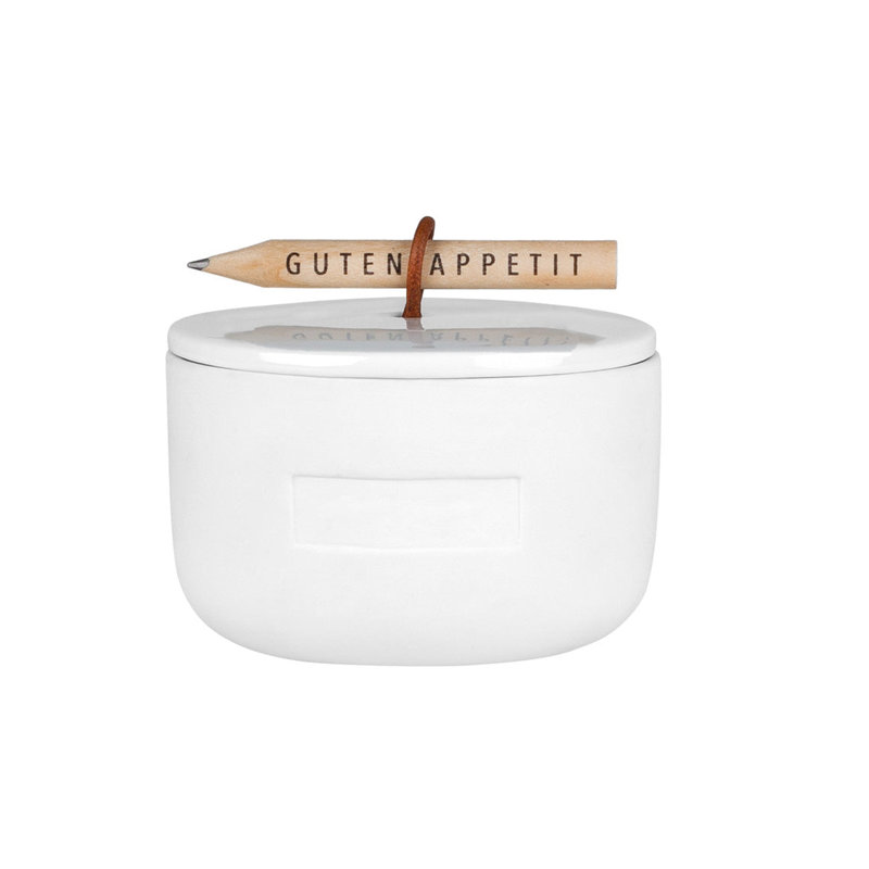 Bon Appetit Porcelain Canister - 2.6x3.9"
