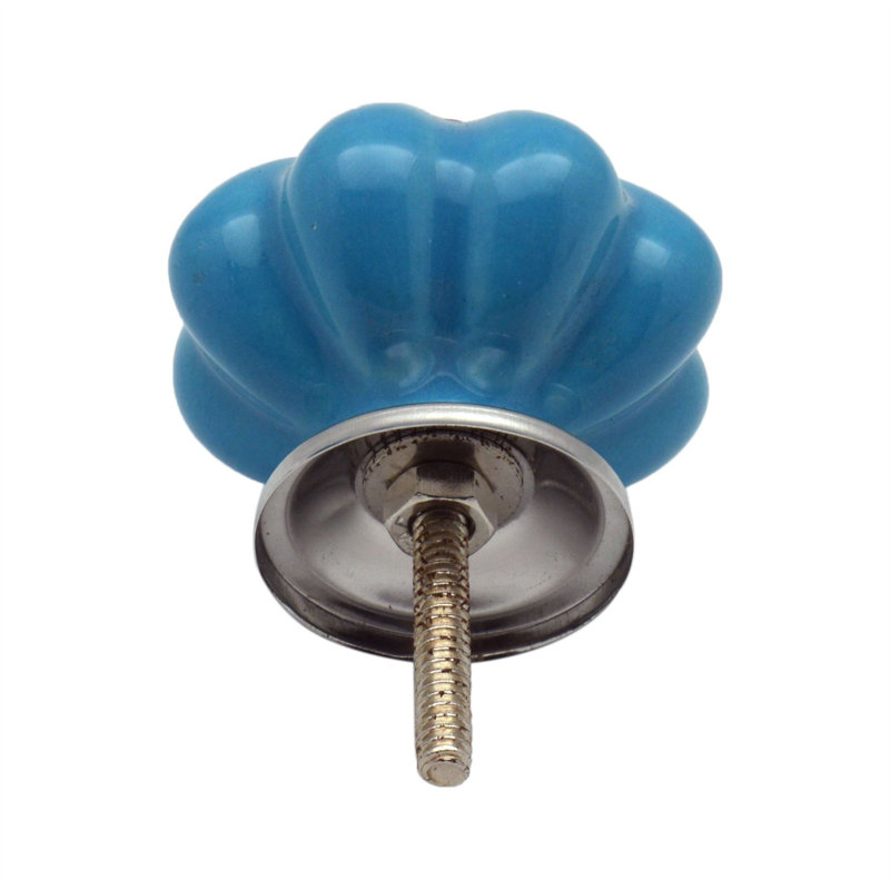 Nicola Spring - Floral Ceramic Cabinet Knobs, Blue