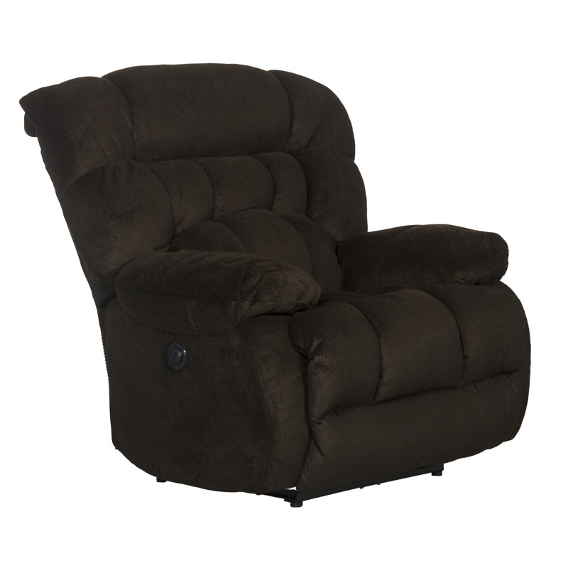 Daly Upholstered Recliner, Chocolate, Power, Full-Extension