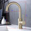 Robinets de bar à un trou, mini-robinets d'évier de cuisine or brossé, robinets de lavabo de bar modernes en acier inoxydable à poignée simple, robinets mélangeurs simples-116480755