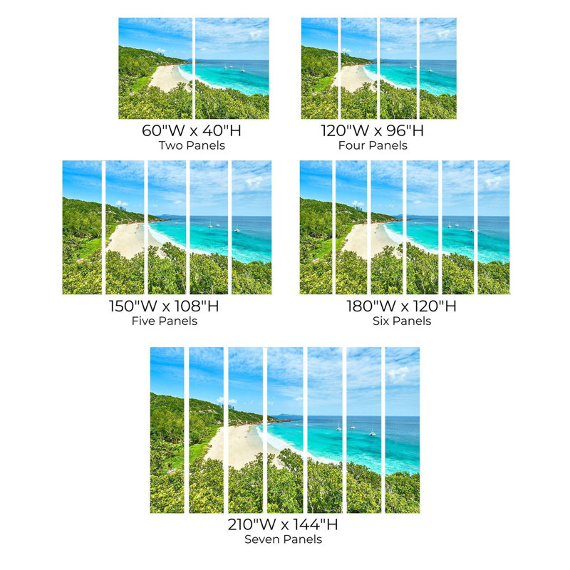 Papier peint de qualité supérieure - paradis tropical, L 96 po x l 120 po