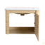 Meuble-lavabo mural 52 po avec lavabo en céramique, 2 tablettes de rangement et 1 porte à fermeture en douceur, emballage KD, contreplaqué
