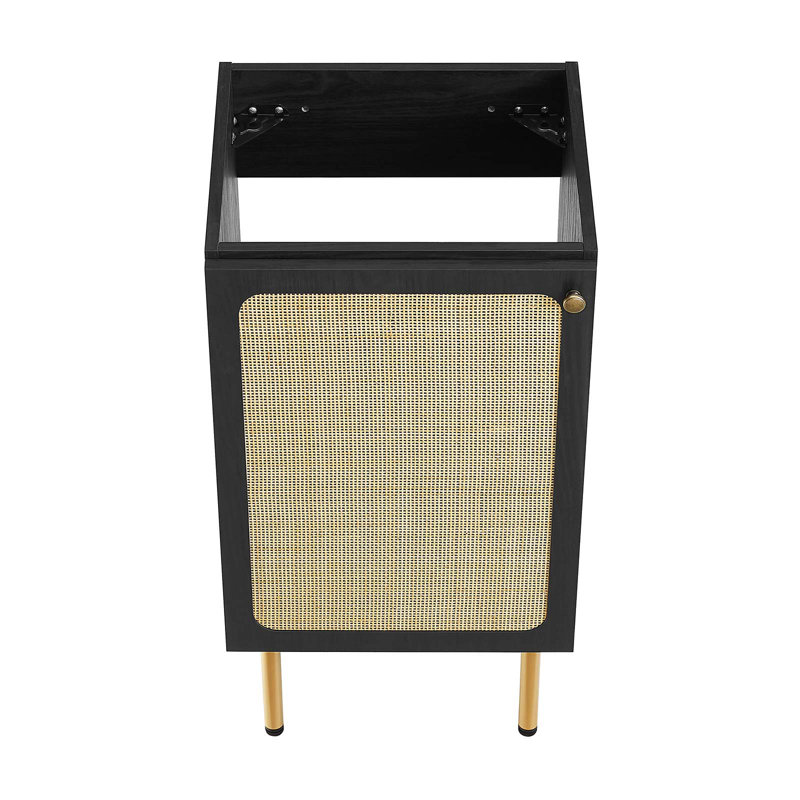 Base de meuble-lavabo simple 17 po. Modway, Noir
