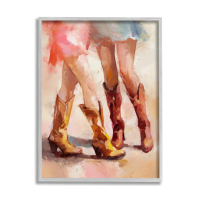 Dancing Cowgirl Boots by Ziwei Li Single Picture Frame Print on Canvas