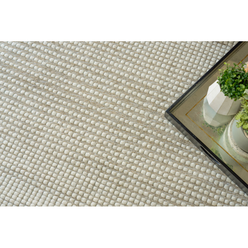 Metrix Hand Tufted New Zealand Wool Light Beige/Ivory Area Rug, 14'X18'