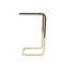 Table d'appoint blanche en forme de C en quartz blanc
