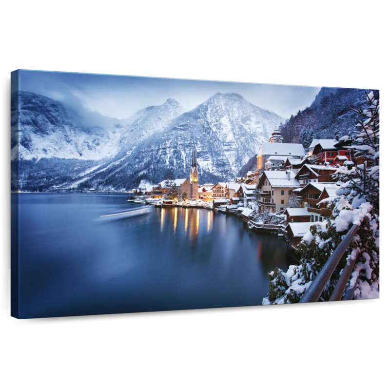 Ravi Wintry Hallstatt, 30" H x 45" W