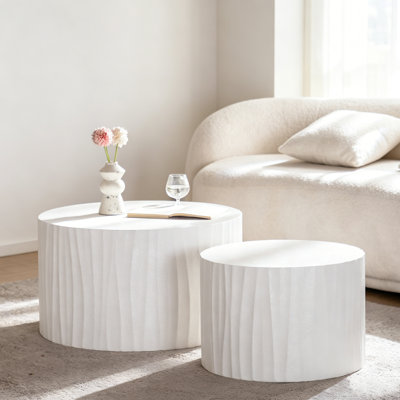 Ensemble de 2 tables basses rondes Modern Minimalist