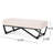 Elegant Bench With Fabric And Graceful Leg Frame Rectangular Featuring Button Tufting Faux Wood Legs