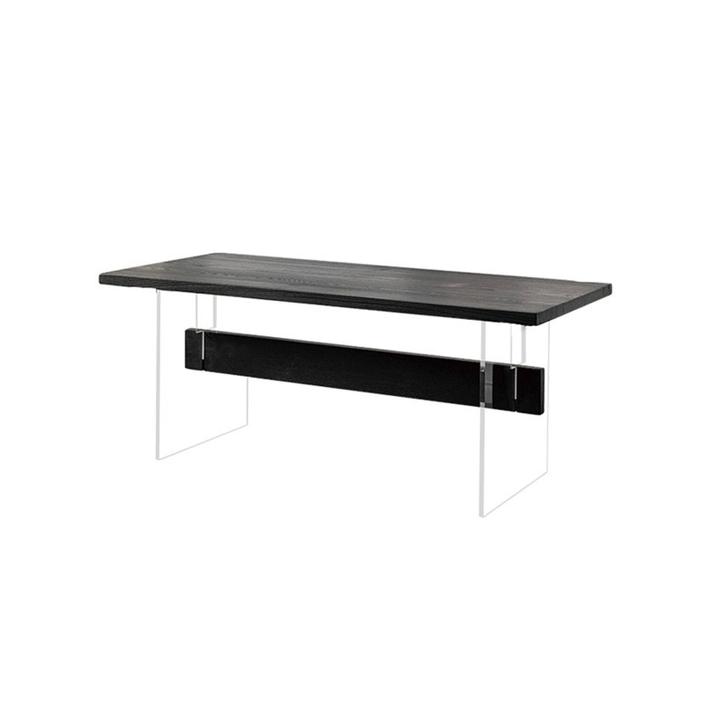 Table de salle à manger en acrylique, H 29,52 po x L 62,99 po x l 31,49 po