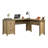 L-Shaped Desk, White Oak Finish