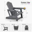 Fauteuil Adirondack d'extérieur mauve Hdpe-123326218
