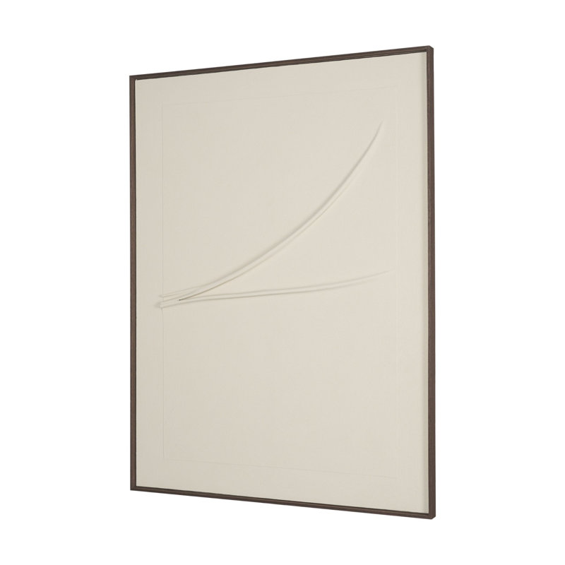 Art encadré de tissu crème Drape II, Cream, Drape II