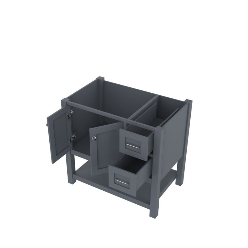 Base de meuble-lavabo simple Wilmington 35 seulement, gris