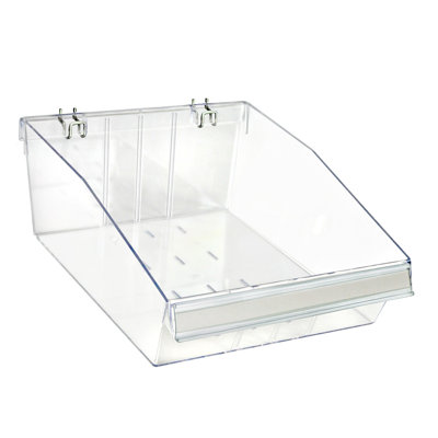 Medium Deep Bin Tray Kit with Adjustable Dividers, up to 3 Compartments for Pegboard or Slatwall
