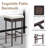 Rattan Barstools Patio Wicker Bar Height Chairs w/ Footrest-129261710