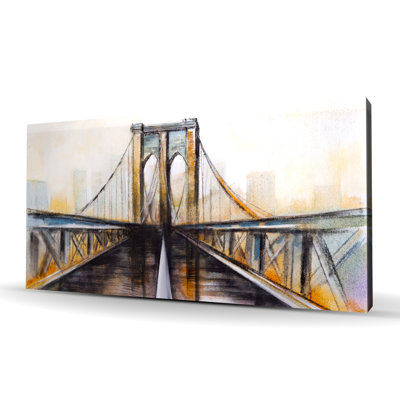 Colorful Brooklyn Bridge Canvas | Home Decor Wall Art