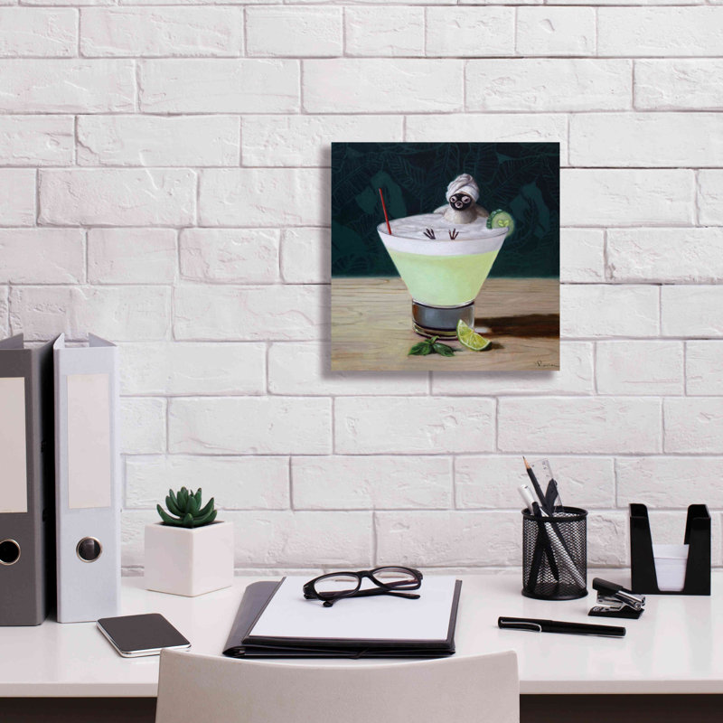 «Day Off» par Lucia Heffernan, reproduction sur toile tendue, H 12 po x l 12 po x P 0,75 po
