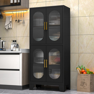 Mordern Kitchen Pantry Storage Cabinets With Acrylic Doors And Adjustable Shelves by Mercer41