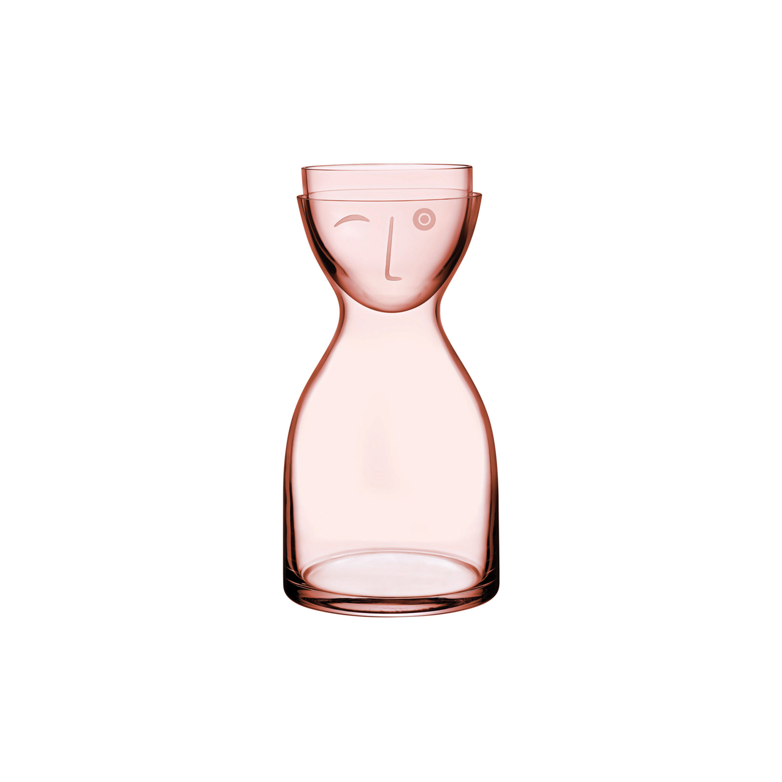 Mr. Mrs. Pitcher, 7.75" H x 4.25" W x 4.25" D, Dusty Rose
